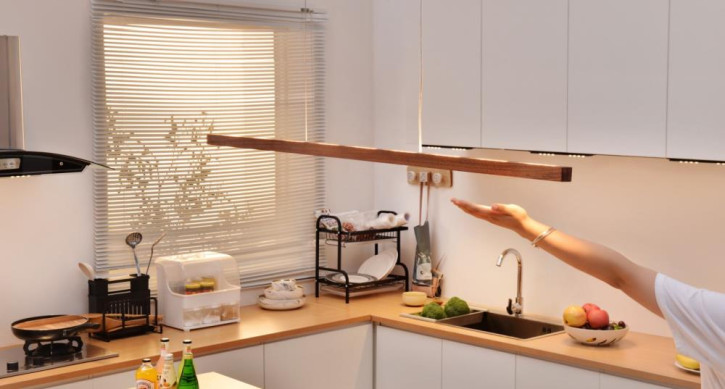 52w Echt-Holz Designer Pendelleuchte walnuss